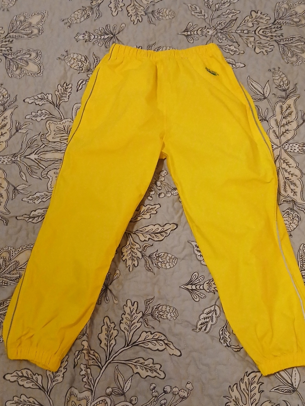 Kids Yellow Elastic Waist Rain Pants